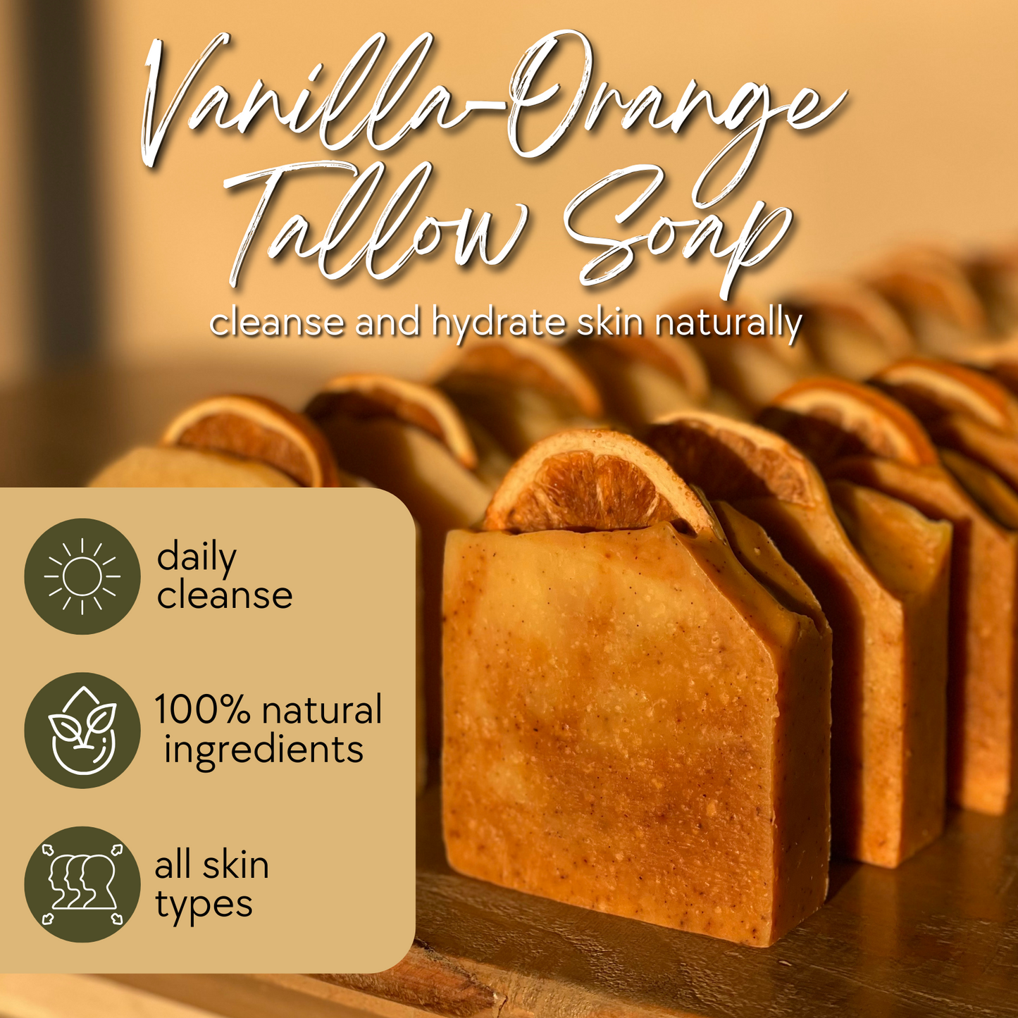 *NEW* Vanilla-Orange Tallow Soap